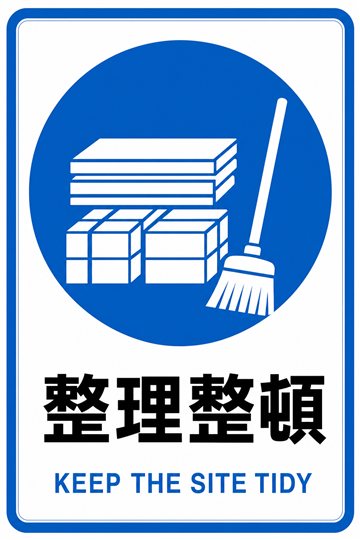 整理整頓の安全看板