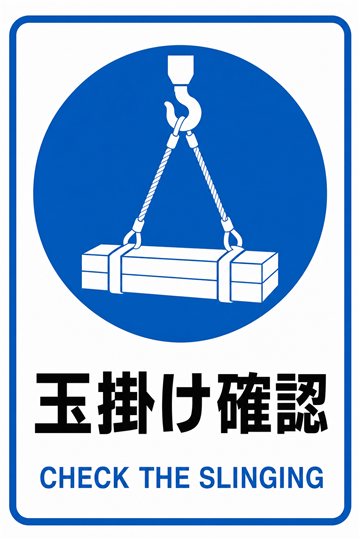 玉掛け確認の安全看板