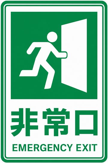非常口の安全看板