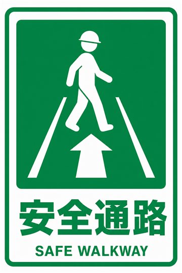安全通路の安全看板