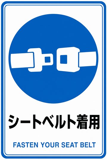 シートベルト着用の安全看板