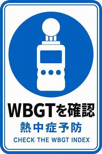 WBGTを確認の安全看板