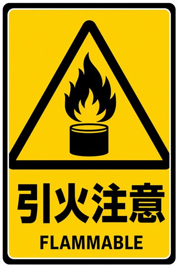 引火注意の安全看板