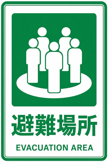 避難場所の安全看板