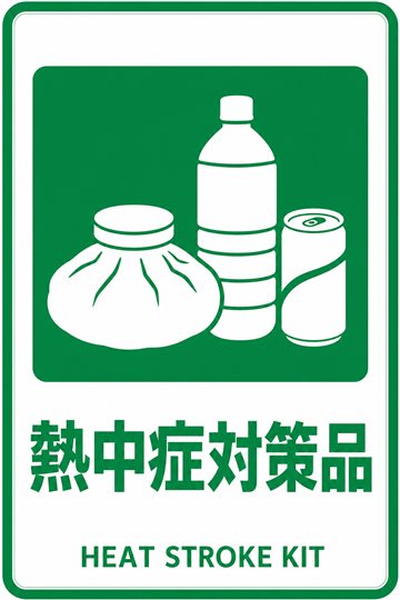 熱中症対策品の安全看板